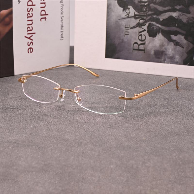 

Fashion Sunglasses Frames Vazrobe Rimless Eyeglasses Male Plain Tint Glasses Men Frameless Spectacles For Prescription Optical Reading/myopi