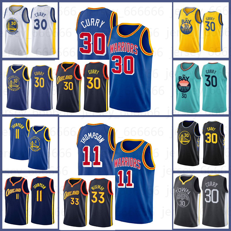 

2022 New Stephen 30 Curry Golden Golden State''Warriors''Mens James 33 Wiseman Draymond 23 Green Klay 11 Thompson Blue 75th Anniversary City, Men jersey