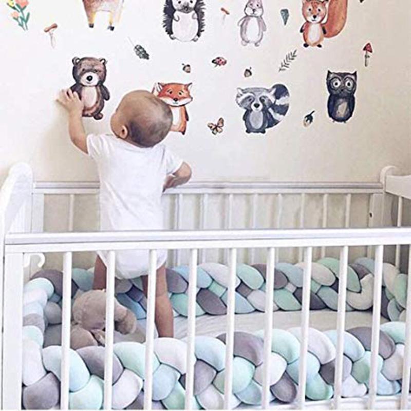 

Bedding Sets Born Baby Bed Bumper 4 Braids Knot Long Handmade Knotted Weaving Plush Infant Crib Cot Protector Cushion Bumpers Room Decor