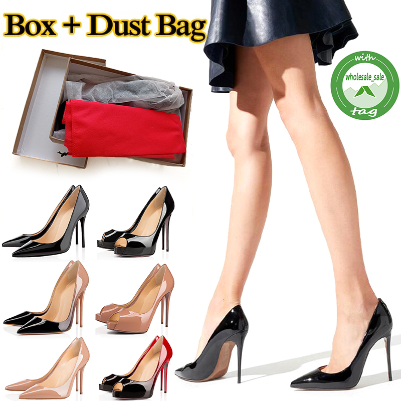 

With Box 2022 Red Bottom Luxury Designer Women Shoes High Heels So Kate style 8cm 10cm 12cm Round Pointed Toes Pumps bottoms Dress Sneakers, 1 #1