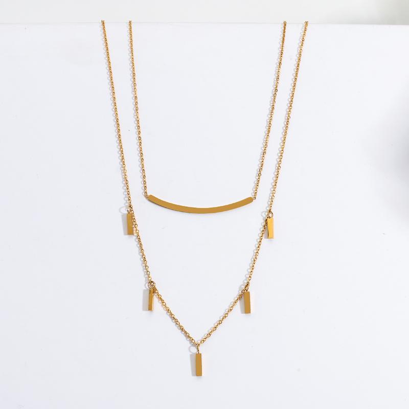 

Pendant Necklaces Flashbuy Bohemia Fashion Stainless Steel Thin Chain Necklace Women Gold Silver Color Minimalist Choker Jewelry