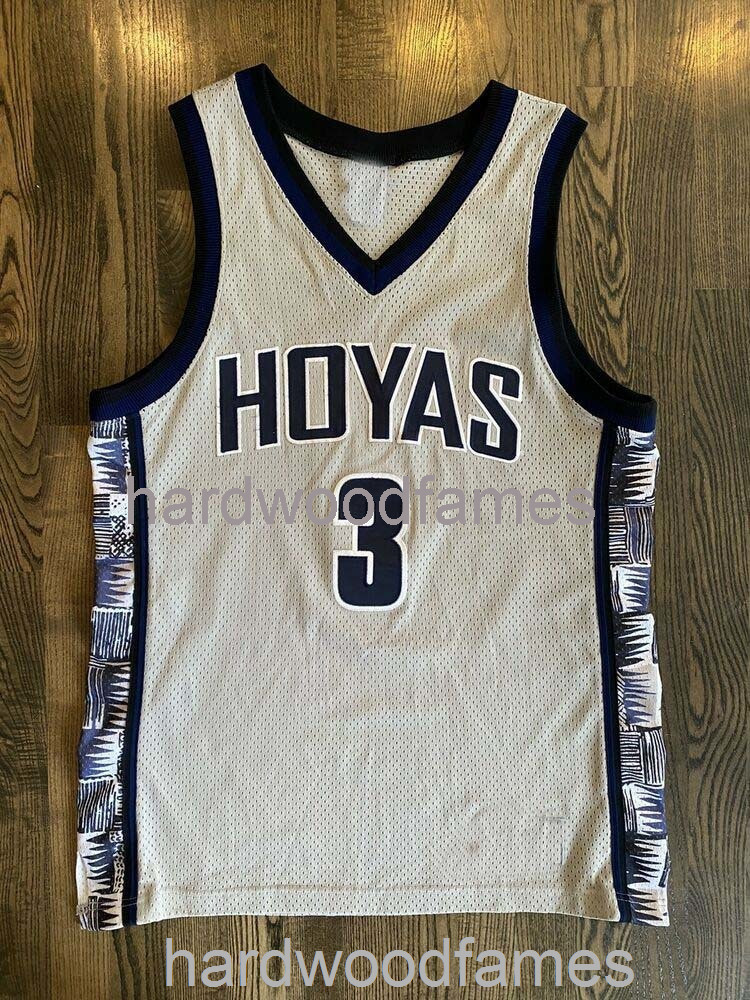 

Stitched Custom ALLEN IVERSON #3 Georgetown Hoyas Jersey Men Women Youth Basketball Jerseys XS-6XL, Black