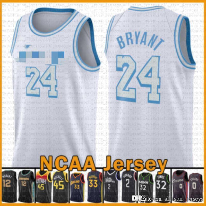 

Los AngelesLakers24Bryant 2020 2021 New Luka Ja 12 Morant 77 Doncic Karl-AnthonyÂ 32 Towns basketball Jersey, Black;red