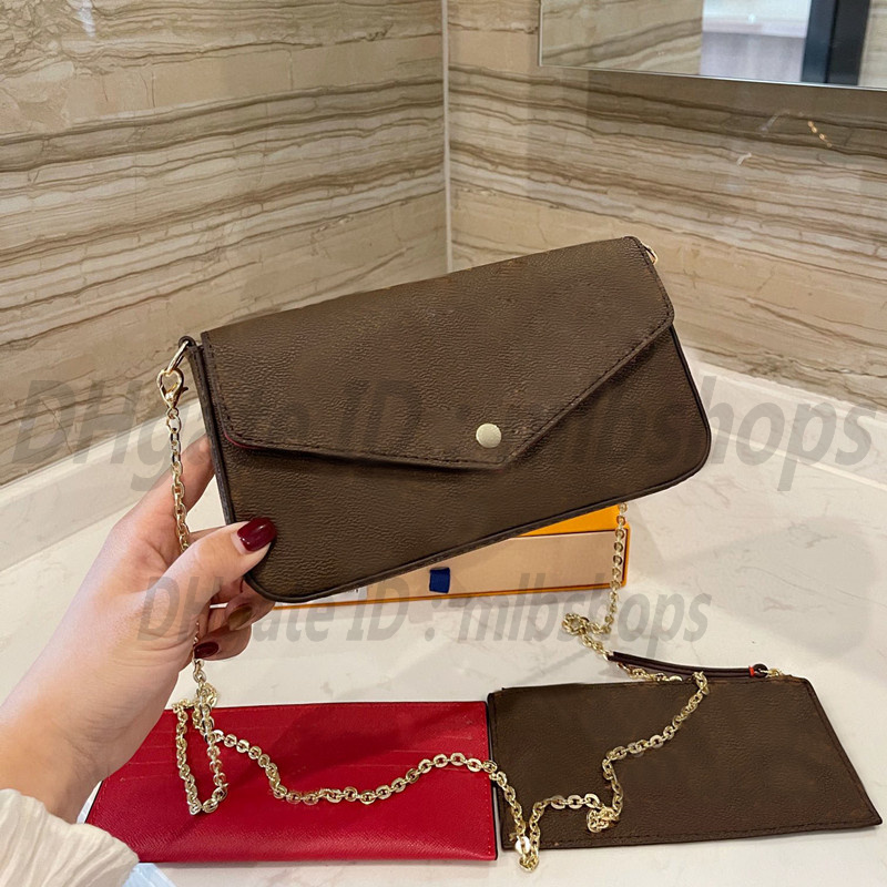 

Fashion womens L High quality Luxurys designers Shoulder Bags Handbags wallet Clutch printing three-piece Bag Totes CrossBody 2021 Handbag purses Best-selling, No bags