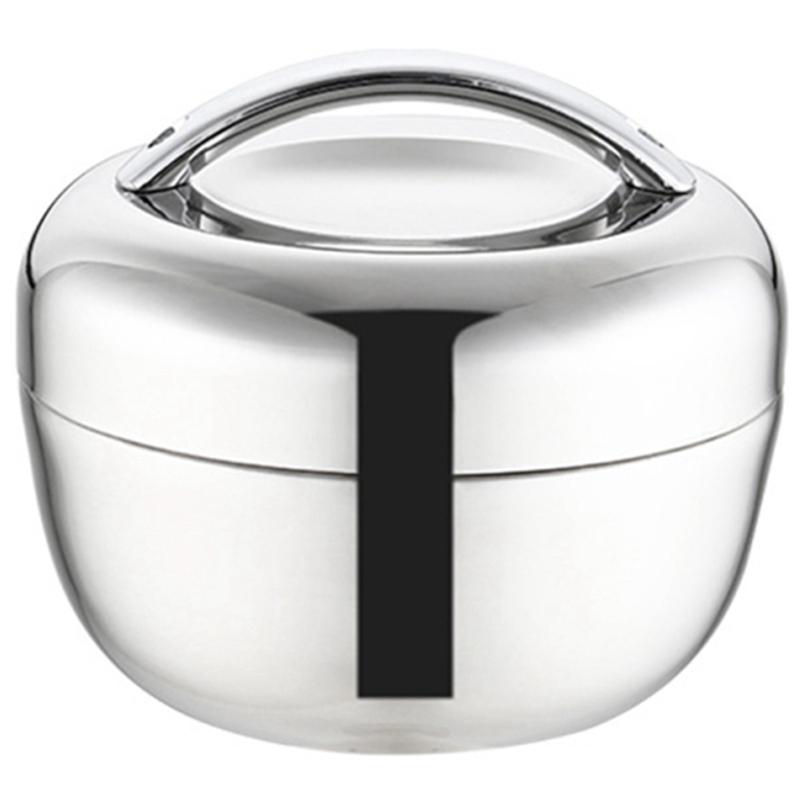 

Dinnerware Sets Stainless Thermo Insulated Thermal Container Bento Round Lunch Box For Using In Office, School Or Outdoor