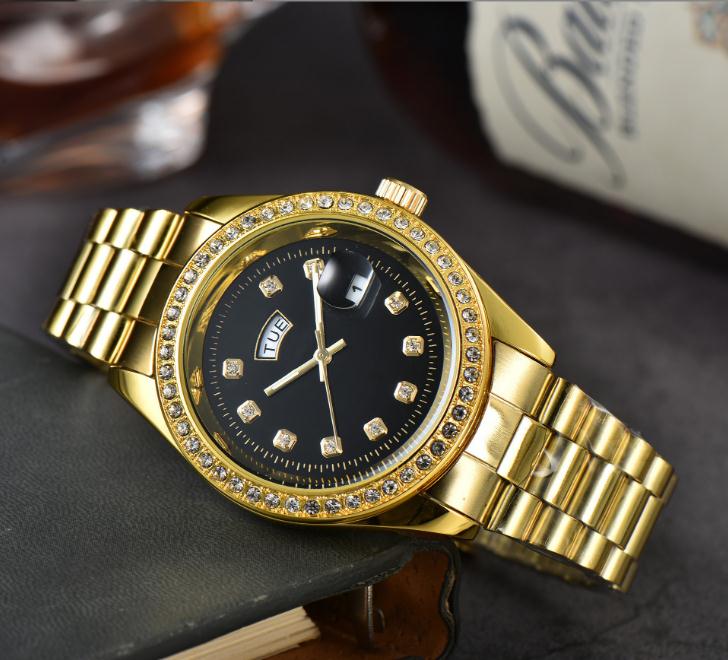 

Hot Classic luxury watches for men and women fashion casual watch quartz movement couple clocks diamond double Calendar stainless steel strap Reloj de lujo, 03
