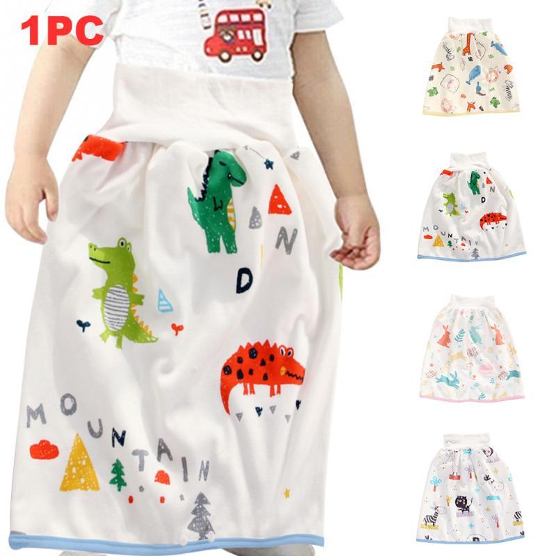 

Baby Waterproof High-waist Absorbent Shorts Bedroom Diaper Skirt Reusable 360Â° Prevent Side Leakage TPU Layer Soft Skirts