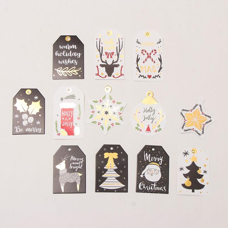 

Christmas Decorations Paper Card Home Ornaments Xmas Gif Tree Hanging Label Pendant Santa Hang Tag