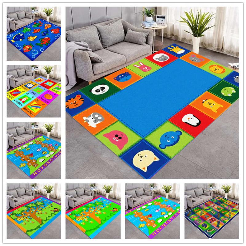 

Carpets Top Flannel Children's Puzzle Livingroom Rugs Baby Education Crawling Carpet Bathroom Mat For Bedroom