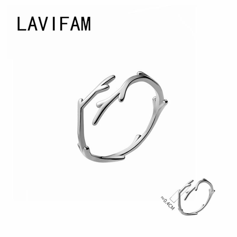

Cluster Rings 925 Sterling Silver Milu Deer Opening Adjustable Branch Thin Ring For Girls Daughter Christmas Birthday Gift Fine Jewelry, Golden;silver