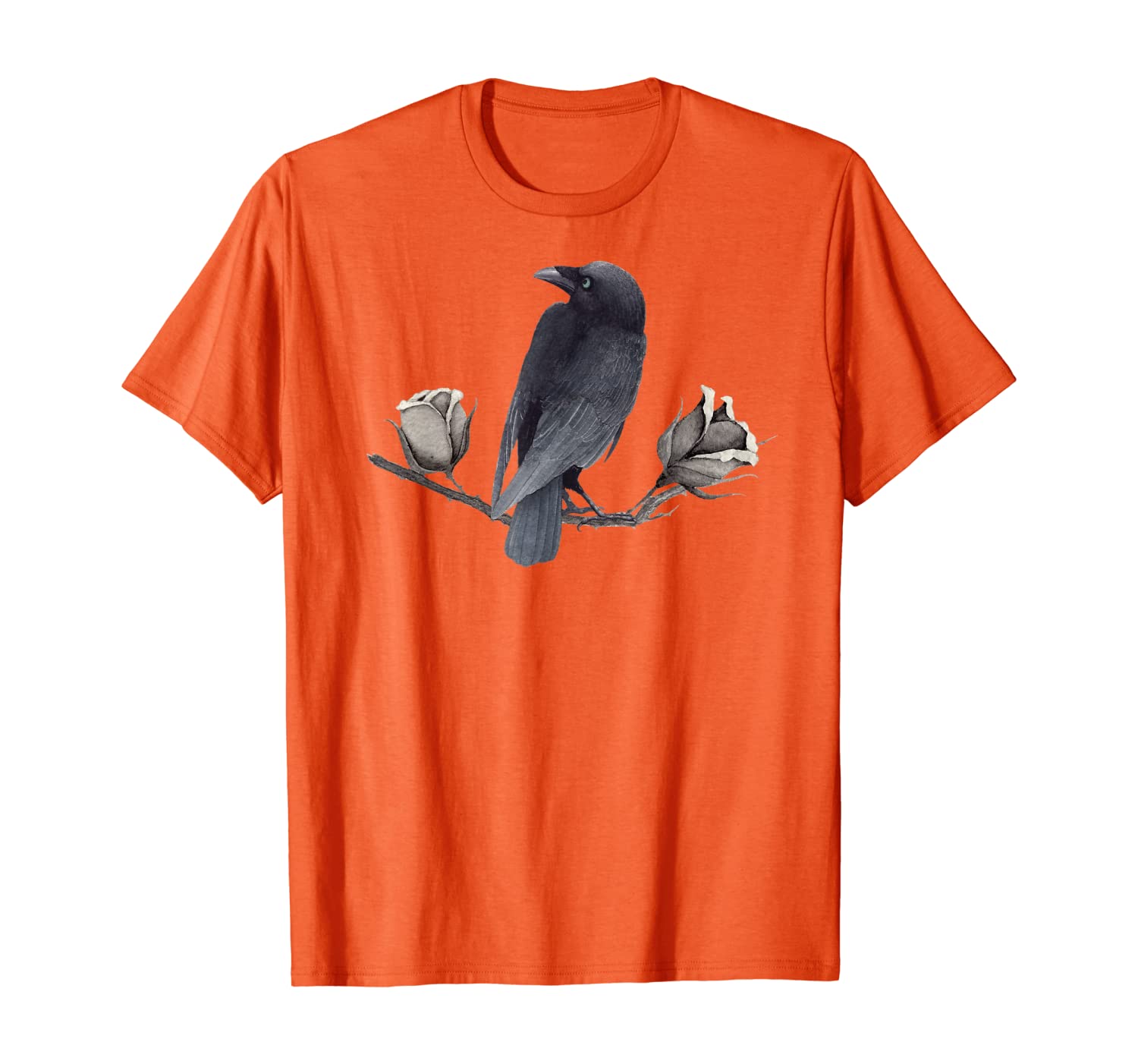 

Black Bird Shirt with Contrasting Colors For a Crow or Raven, White;black