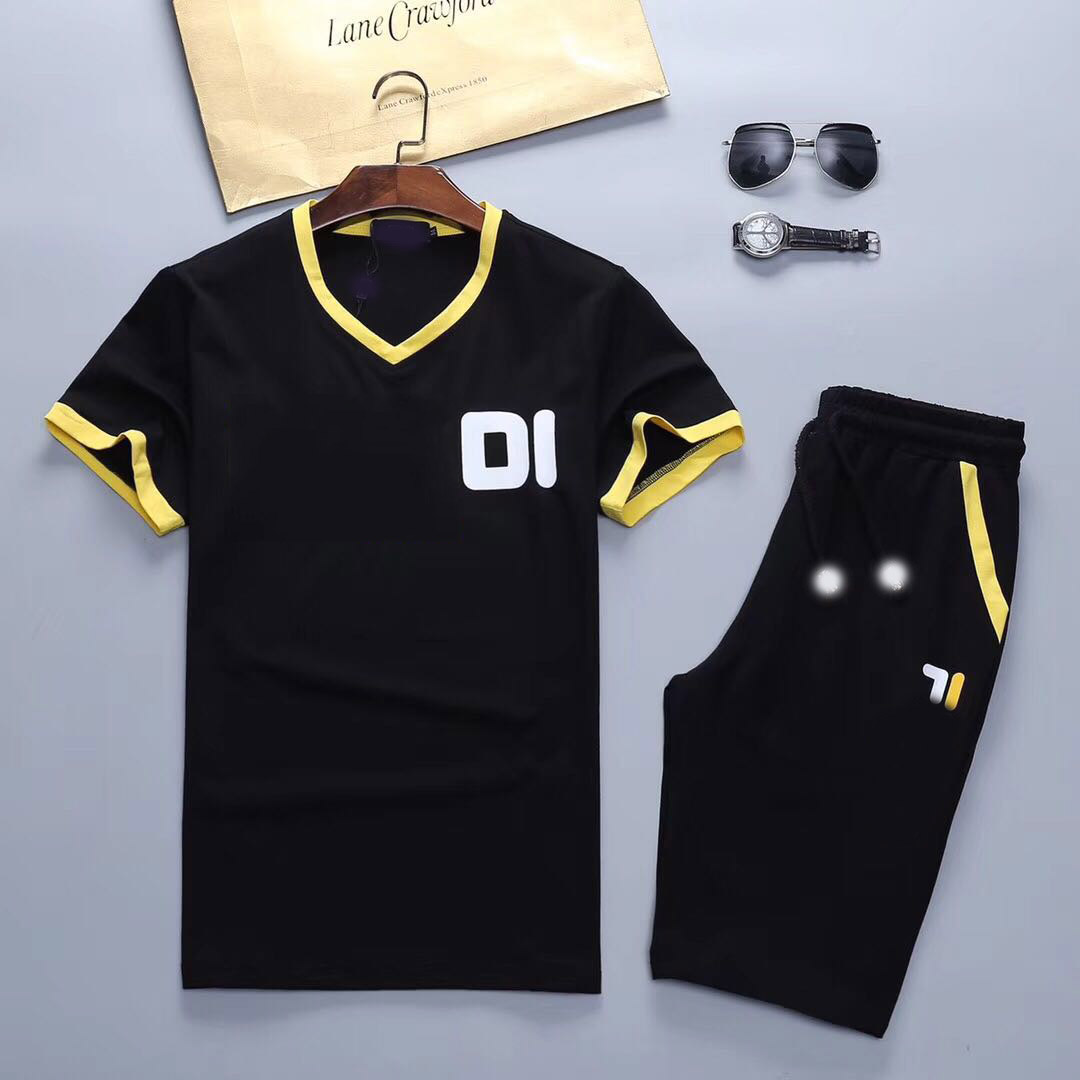 

Summer 2021 Fashion Trend Men's Running Suit Short Sleeve Sportswear T-shirt Casual Sportswear Sports Suit Brand -3XL