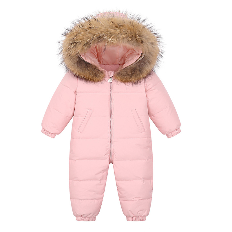

Old Cobbler 40M712# Thick warm Down Coat Baby & Kids Clothing Bodysuit Outwear Real fur collar White duck, Da ivory
