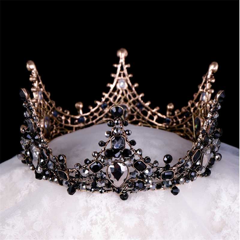 

Headpieces Wedding Crown Hair Jewelry Leaves Bride Woman Baroque Rhinestone Crystal Headdress Birthday Party Dinner Western Fashion Retro