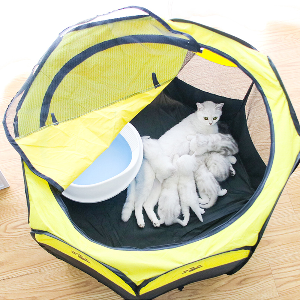 

Creative Detachabe Summer Pet Bed Pet Tent Foding Dog House Cage Dog Cat Tent Fence Puppy Nest Pet Deivery Room For Outdoor, White s