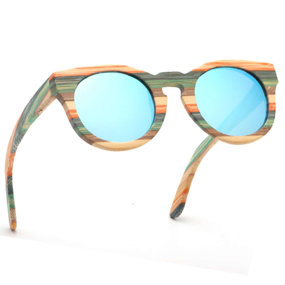 

Highend accessories Fashion Colorful Frame Polarized Sunglass for Women Men Wooden Sun Glass, Black