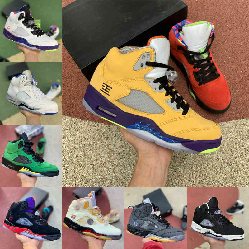 

Top Quality What The 5s Basketball Shoes Men Sail Stealth 2.0 Raging Bull Red TOP 3 Oreo Hyper Royal JORDÁN 5 Oregon Ducks Ice Blue Suede Alternate Bel Trainer Sneakers, All white