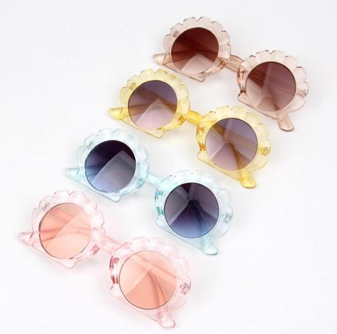 

Conch shell shape sunglasses fashion girls boys beach kids sun glasses DD264