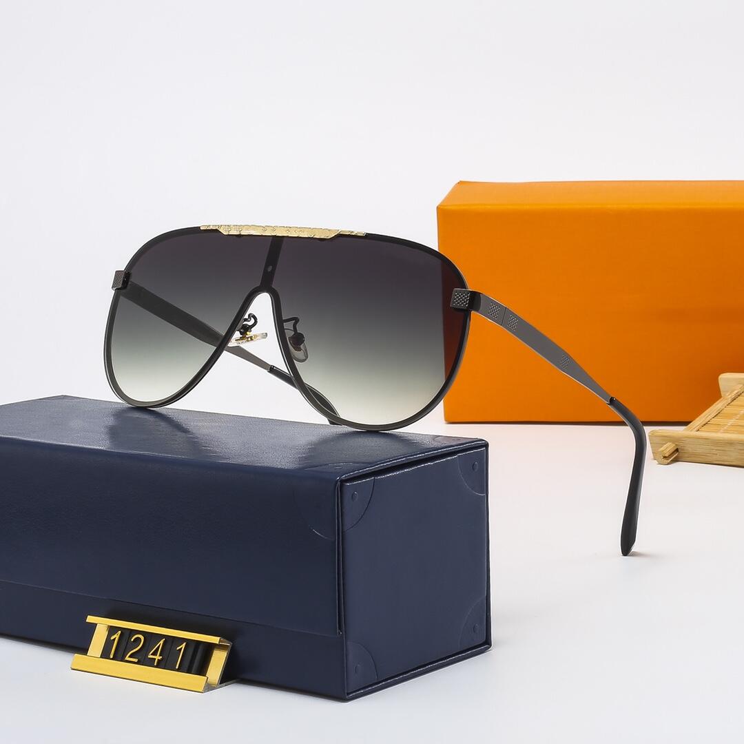 

Men Women 1242 design sunglasses Fashion Oval Sun glasses UV Protection Lens Coating grey brown Lens Frameless Color Plated Frame With Case