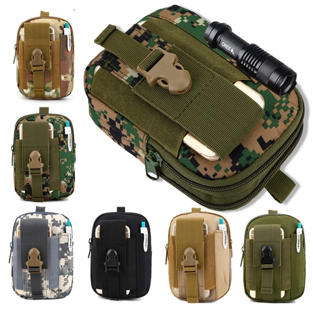 

Outdoor Men Waist Pack Bum Bag Pouch Waterproof Tactical Sport Hunting Belt Molle Nylon Mobile Phone Bags Travel Tools, Customize