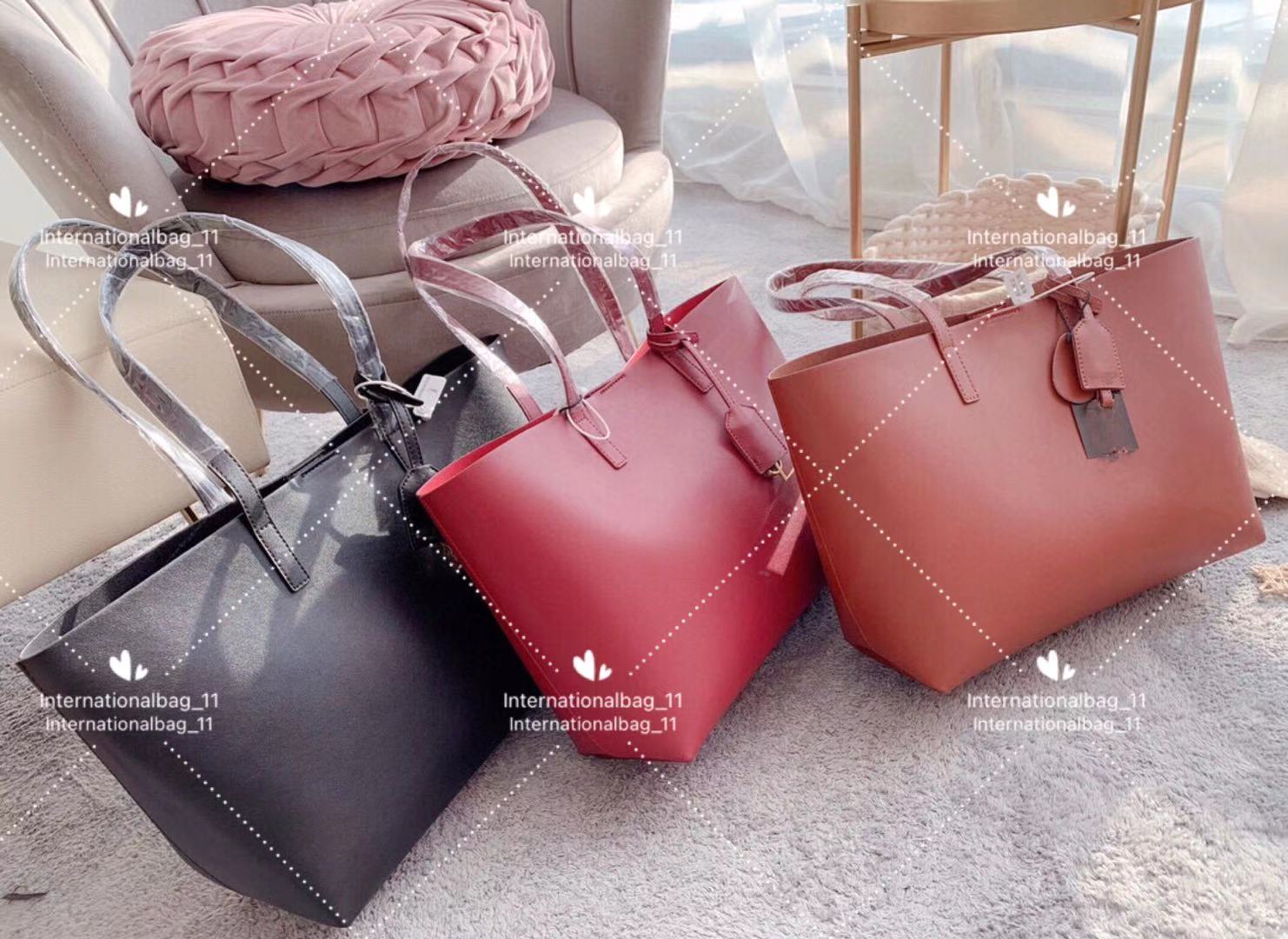 

Classic designer shopping bags ladies pure color large capacity and high quality of mummy bag portable tottenham travel