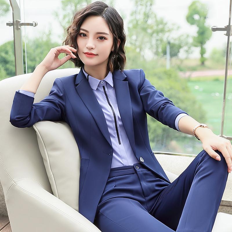 

Women' Suits & Blazers Fashion Pant Sutis For Women Office Lady Work Uniforms Autumn Winter 2021 Plus Size Female Pants Blazer Set, Black skirt suits