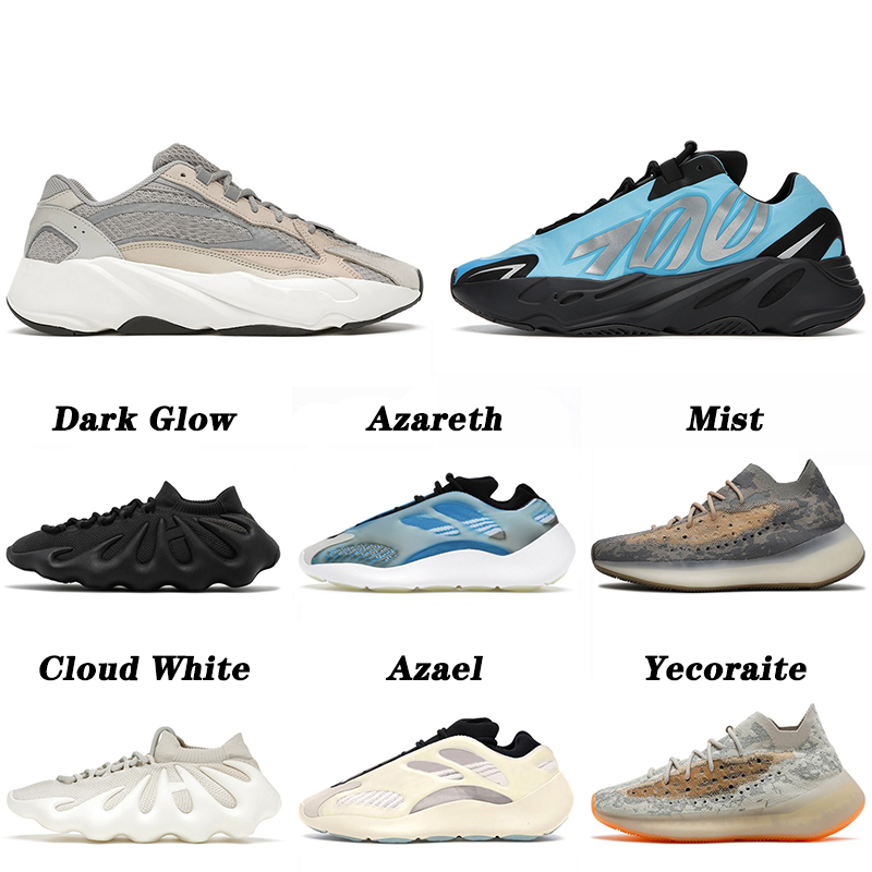 

New Quality 2022 Cream 700 Running Shoes Bright Cyan Azareth Azael 450 Cloud White Dark Slate 380 Yecoraite Mist Mens Women Trainers Sneakers 36-46, A65 36-45 alvah
