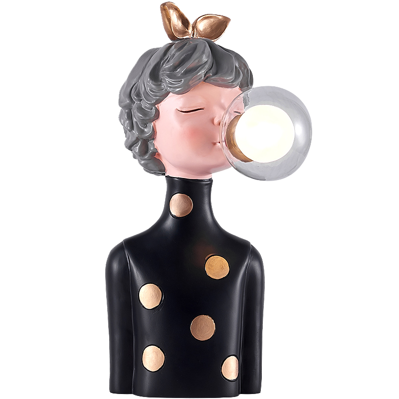 Lampe de bureau à bulles pour fille, design moderne et créatif, en résine, luminaire décoratif d'intérieur, idéal pour un salon, une chambre à co
