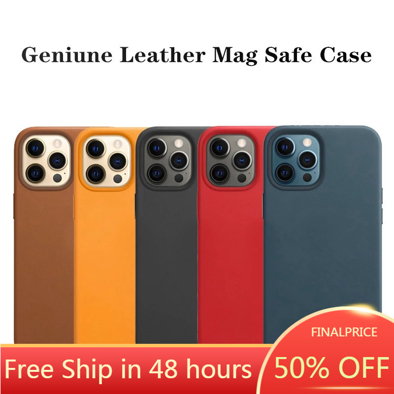 

(With logo+Film)Official Genuine Leather iPhone 12 Pro Cases Magsafing Luxury 1:1 Wireless Charge Cover iPhone 12 Pro Max case, Dark green