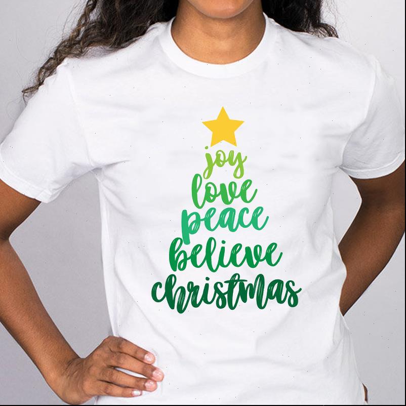 

Women Graphic Womens Tops Love Tree Star Letter Cartoon 90s Merry Christmas Tees Clothing Clothes Print Lady Female T Shirt, White