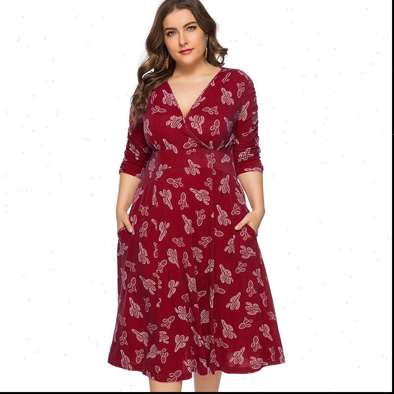 

MK Summer arrival Womens Dresses Plus Size midi Print fashion V neck sexy party night, Black;gray