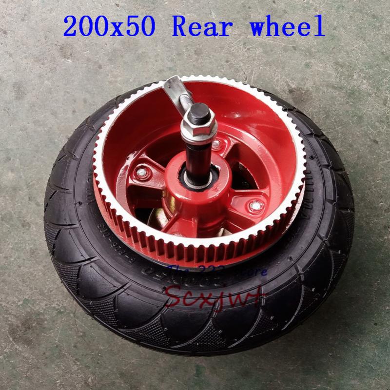 

Motorcycle Wheels & Tires 200x50 Pneumatic/solid Tyre Wheel 8" Rear Electric Scooter Bicycle Hub Belt Motor 535-5M Pitch Teeth Sprocket