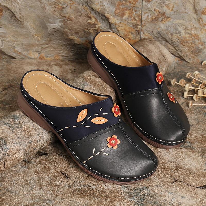 

Women Sandals Soft Leather Wedges Shoes 2021 Fashion Summer Casual Female Heels Woman Wedge Sandalias, Black