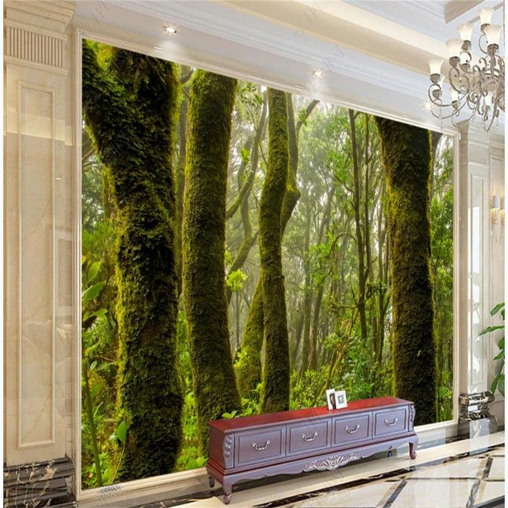 

Custom nature scenery landscape wallpapers modern wallpaper for living room, Green
