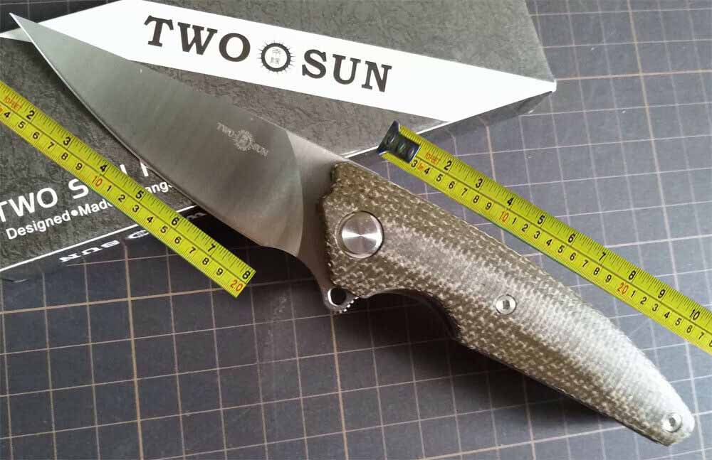

TwoSun Outdoor D2 Micarta Ball Bearing Open Folding Knife TS102-Micarta