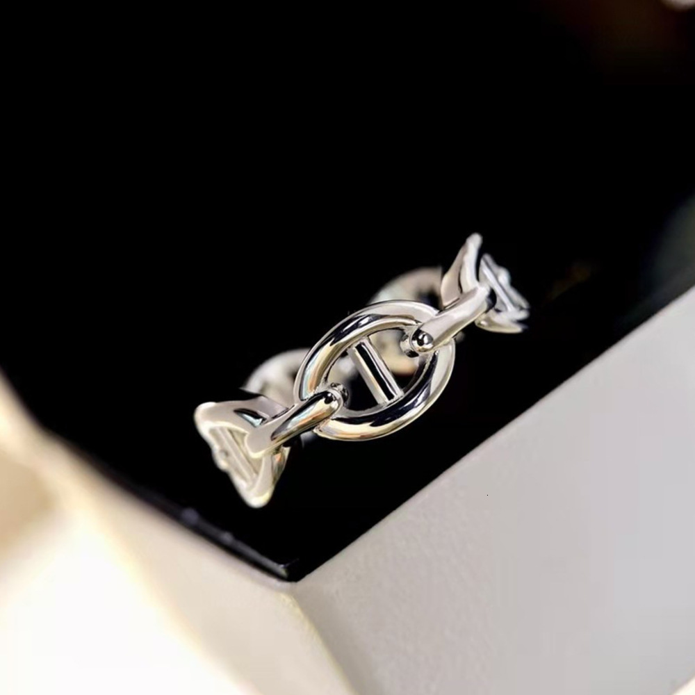 

HBP 925 silver cool wind light luxury pig nose ring index finger fashion net red personality element Silver Ring couple wedding