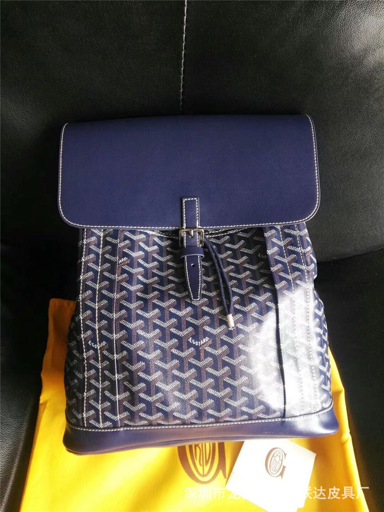 

Goya new large capacity men's and women's dog teeth with leather shoulder strap light backpack