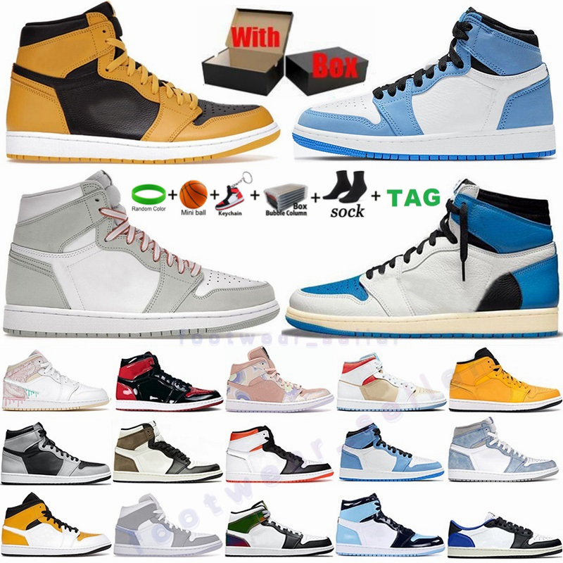 

Mid 1 Wolf Grey Mens Basketball Shoes Seafoam White Black Royal Pollen Beginnings High University Blue Hyper Bred Low UNC Design Womens Trainers Sports Sneakers