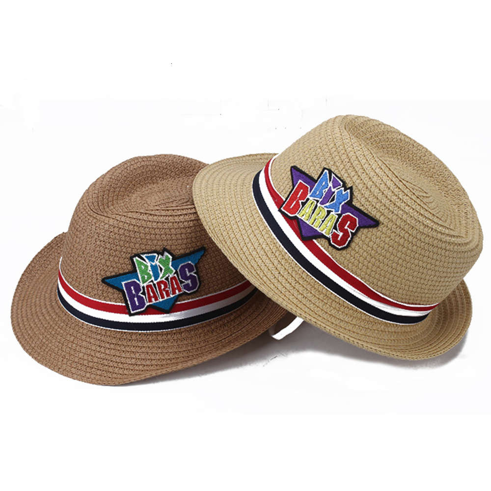 

Spring and summer hat men's straw woven breathable sunshade top screen boy's baby cool, Yellow