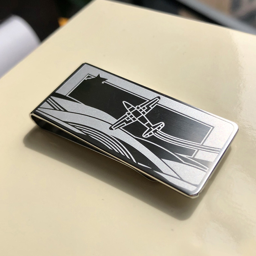 

Luxury Money Clips for men High Quality Airplane Design Fine Steel Wallet Wth Box