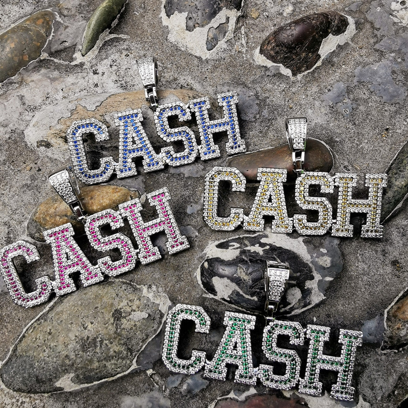 

Custom Name Letters Pendants Necklaces Men's Zircon Hip Hop Jewelry Gift
