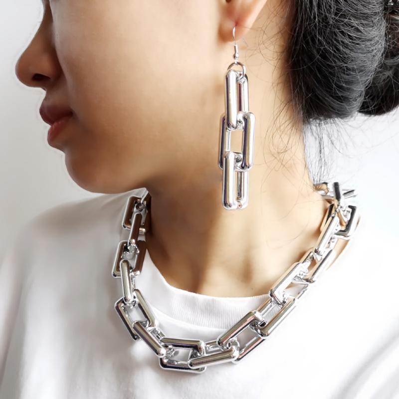 

Chokers High Quality Punk Boho Lock Lightweight Chain Necklace Women Statement Hip Hop Twisted Thick Link Chains Collar Gothic Jewelry