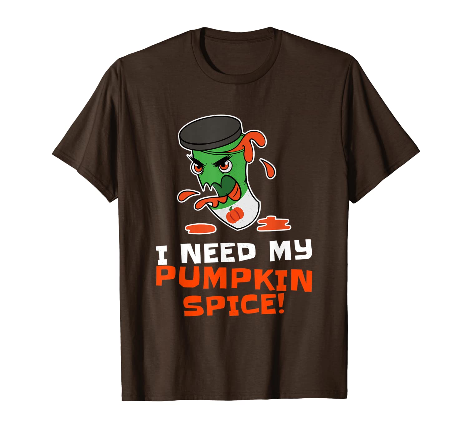 

i need my pumpkin spice | angry cup of latte t-shirt, White;black