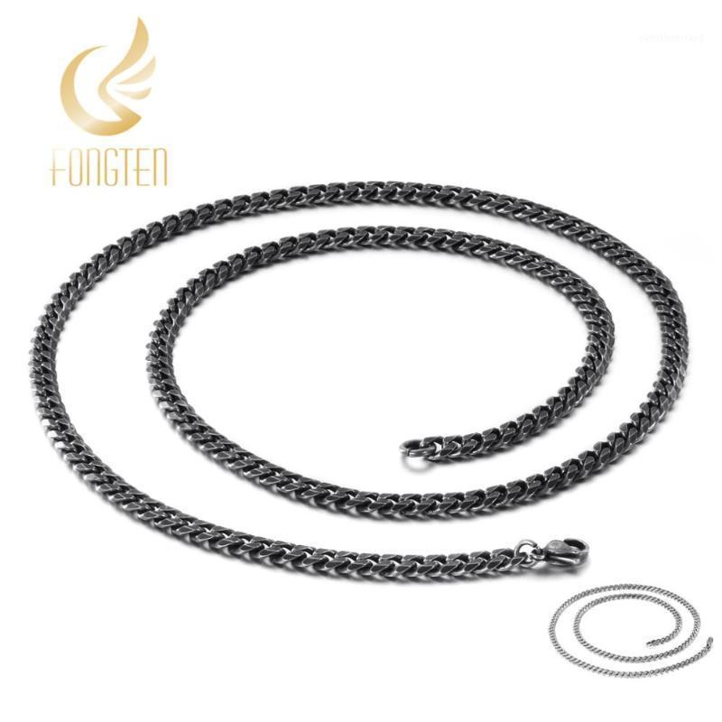 

5mm Cuban Link Chain Long Necklace Men Silver/Vintage Jewelry Chains
