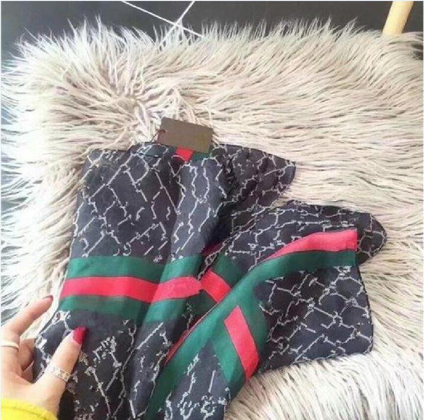 

2021Wholesale 2020 New Fashion Silk scarf for Women Spring Designer Floral Flower Long Scarves Wrap With Tag 180x90Cm Shawls, Blue;gray