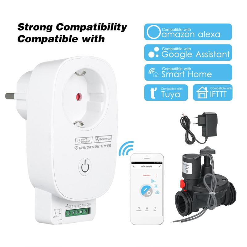 

WiFi Control Garden Smart Irrigation Sprinkler System Controller Outdoor Home Timer Tuya Electronic Water Shutoff Valve Watering Equipments