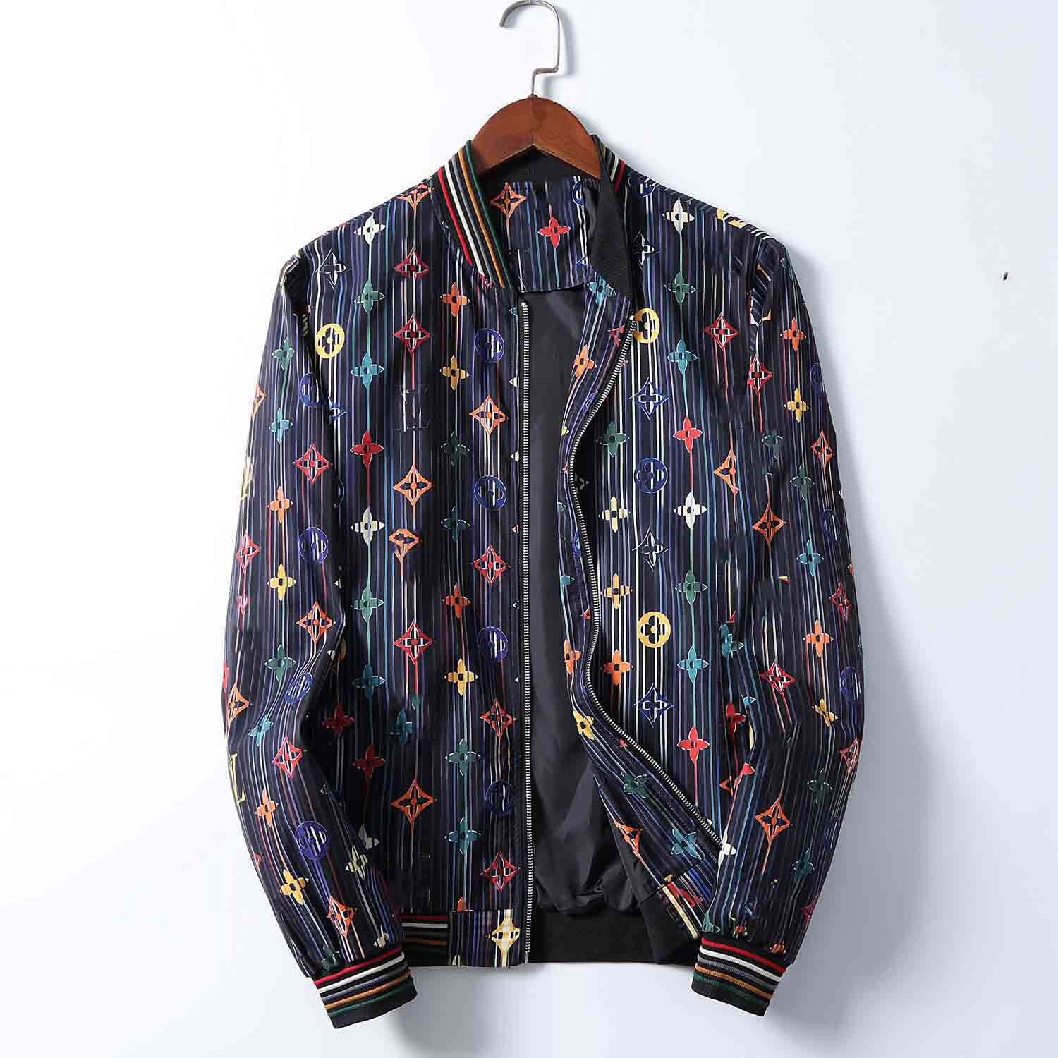 

New fashion jacket men's autumn and winter slim fit men's designer zipper red clothing jacket men's casual slim jacket large size M