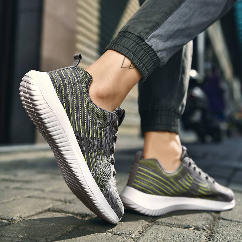 

Athletic men's running shoes low-top lace-up lightweight breathable Sports thick bottom men male casual outdoor jogging walking, A1