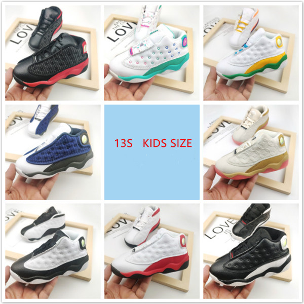 

Jumpman 13 Kids Basketball Shoes White Lucky Green Starfish CNY He Got Game Chicago Babys Toddler Children Outdoor Sneakers Size 22-35, #06 reverse he got game