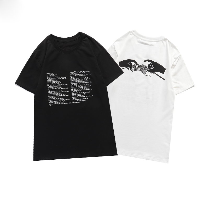 

Men's T-shirt Summer High Quality Casual Black and White Fashion Printing Tee Men's Top S-3XL